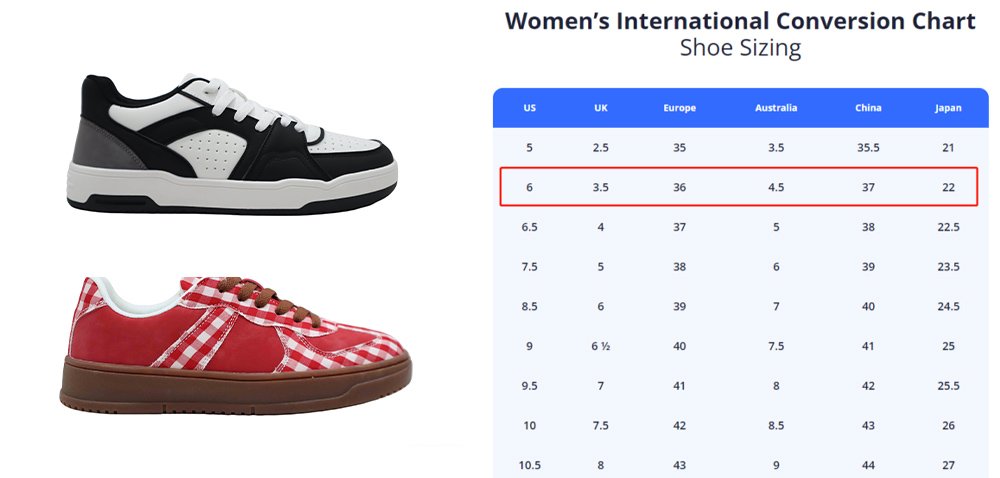 Practical Advice for Importing Shoes from China Align International Sizing