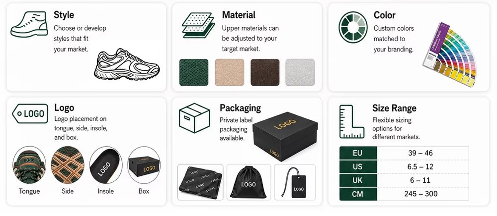 Custom Casual Shoes Supplier Customization Capabilities