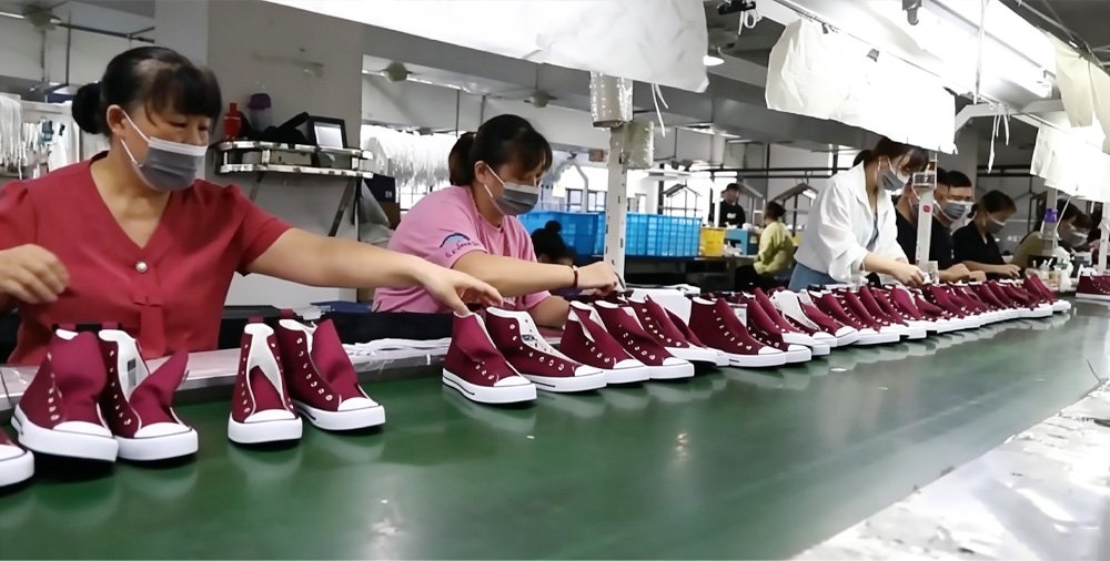 Personalised Canvas Shoes Manufacturer Production Scale