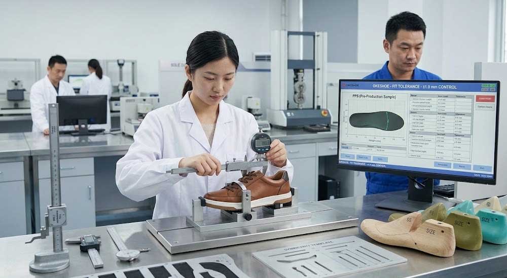 Custom Casual Shoes Manufacturer Dimensional Tolerance Checks