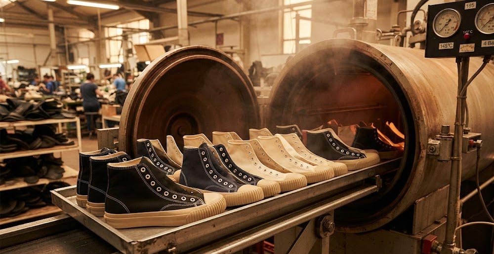 Private Label Sneaker Manufacturers Heat Pressing